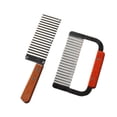 thumbnail image 4 of OULII 2 Pcs Trancheuse en Acier Inoxydable pour Gaufres Frites Légumes et Fruits, 4 of 6