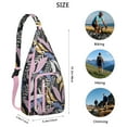 thumbnail image 2 of Boho Tropical Sling Backpack – Botanical Jungle Leaves & Monstera Print, Fashionable Multi-Functional Daypack, 2 of 4
