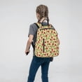 thumbnail image 5 of Naloa Cherries and Ladybirds Print Lightweight DayBackpack Suitable for school, work, shopping, travel, etc., 5 of 5