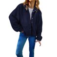 thumbnail image 2 of Usmixi Womens Winter Fleece Coat Shacket for Women Long Sleeve Cozy Soft Lamb Plush Shirt Jacket Casual Solid Button Down Stand Neck Fluffy Outwear with Pocket Fleece Coat Flash Deals, 2 of 5