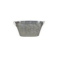 thumbnail image 1 of Silver Oval With Lines Design Metal Bucket, 1 of 1