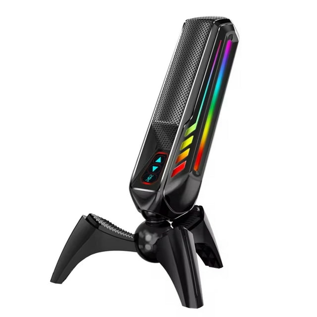 Nouveau Microphone de Jeu HK4 RGB Professionnel, Condensateur de Diffusion en Continu en Direct, Microphone de Bureau USB à Réduction de Bruit pour Podcast