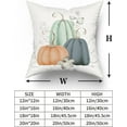 thumbnail image 6 of Fall Blue Orange Pumpkin Pillow Covers 16x16 Set of 2 Watercolor Pumpkins Throw Pillows Autumn Themed Decorations Thanksgiving Decorative Pillowcase Cotton Square Cushion Cover for Couch Sofa Bed, 6 of 6