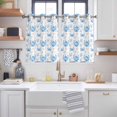 thumbnail image 2 of Blue Crab Coastal Kitchen Curtains Short 54 Inch Length, Summer Beach Nautical Coral Starfish Grommet Top Bedroom Living Room Curtains, Light Filtering Cafe Curtain Drapes 2 Panels Set 84''x54'', 2 of 9