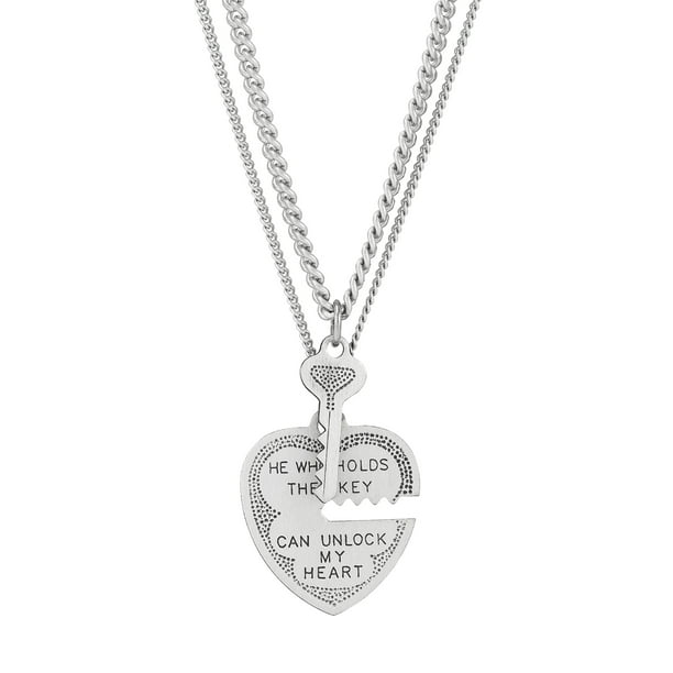 Brilliance Fine Jewelry Sterling Silver Breakable Heart Key Pendant