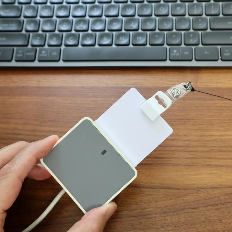 White Gripper Card Holder Clamp - Holds Standard Credit Card Size
