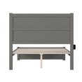 thumbnail image 4 of AFI NoHo 14" Full Wood Platform Bed with Modern Panel Headboard and Footboard, Grey, 4 of 6