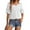 White, variant on Diufon Womens Puff Sleeve Summer Tunics Chiffon Half Sleeve Polka Dot Tops V Neck Solid Color Blouses