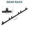thumbnail image 2 of Uxcell Nylon Gear Rack, 4 Pack Total 6.6 ft Heavy Duty Reinforced Racks with Mounting Hardware Straight Gear, 2 of 8
