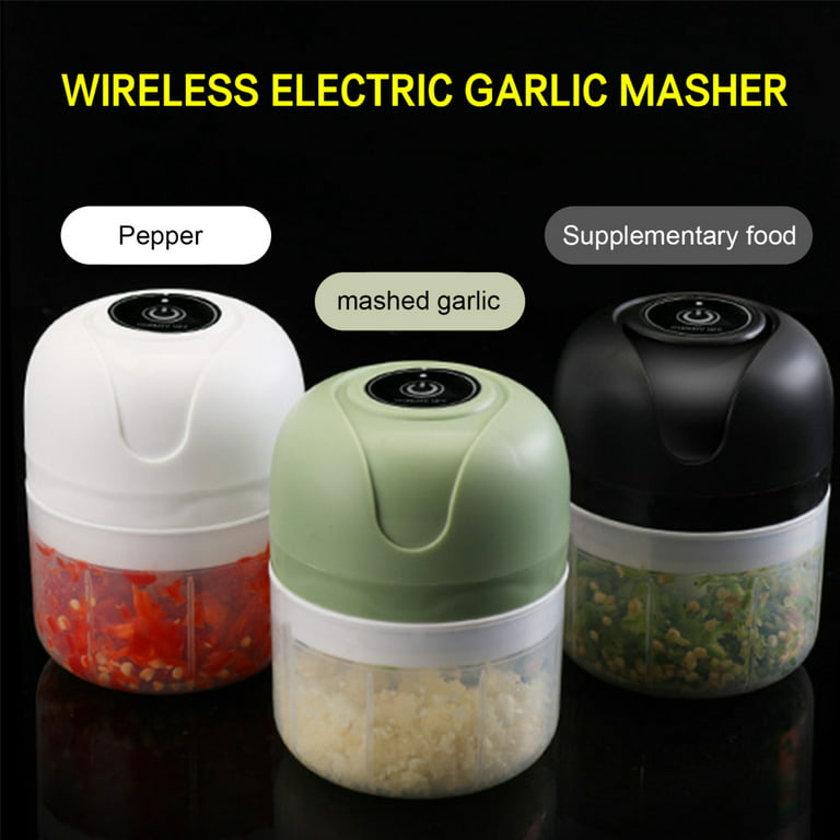 Electric Food Chopper USB Rechargeable Flesh Blender with Bowl Kitchen  Cooking Tool 