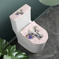 thumbnail image 3 of HELLHERO Bathroom Set Elephant Universal Stretchy Fabric Pack of 2 with Soft Toilet Seat Cover Set Toilet Lid Seat Cover Elastic Installation, 3 of 5