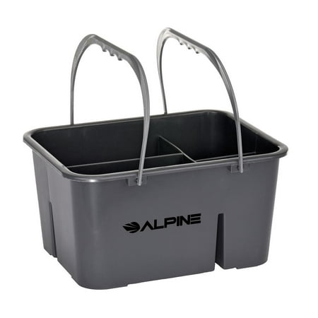 Alpine Industries 4-Compartment Durable Plastic Organizer Cleaning Carry Caddy -