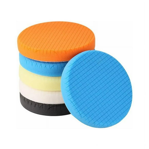 Polishing Pad, 5 Pieces 150mm/6 Inch Polishing Sponge Polishing Kit for Car Polisher Buffer Pad/for RO/DA Dual Action Polisher Buffing