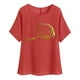 thumbnail image 1 of Vestidos Casuales Para Mujer, Blusas De Mujer De Moda Camisetas estampadas de moda para mujer, blusas casuales de lino holgadas de manga corta con cuello redondo y raglán, 1 of 4