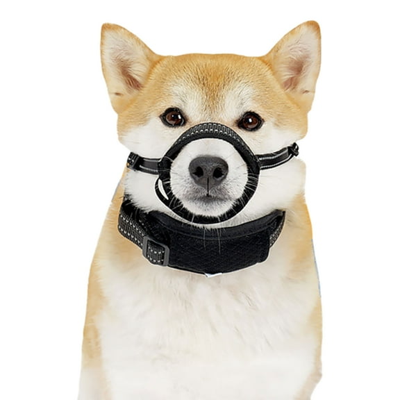 Soft Muzzle for Dogs Permeable Pet Mouth Muzzle Prevents Barking Dog Muzzle for Media and Large Breeds