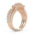 thumbnail image 4 of AFFY Shank Double Halo Bridal Set Ring for Women, IGI Certified 2.00 Carat (ctw) Round Cut Lab Grown Diamond Engagement Wedding Ring 14K Solid Rose Gold F-G, VS-SI Quality Ring Size-8.5, 4 of 6