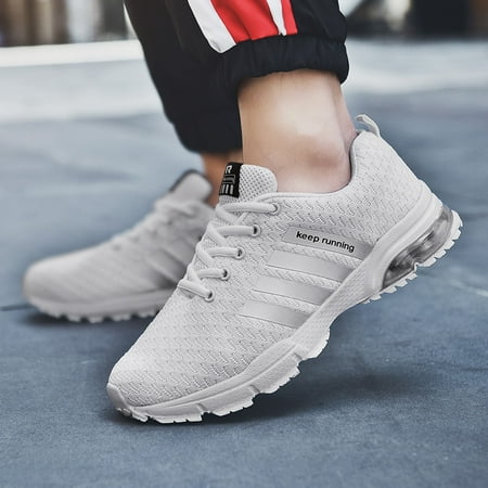 

Men s Stripes Air Cushion Sneakers Breathable Lightweight Casual Sport Shoes For Running Walking