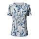 thumbnail image 4 of ICHUANYI Clearance Women Summer Casual Short Sleeve T-Shirt Button Round Neck Pullover Blouse Tops(Blue, L) ICHUANYI WER2023080806544, 4 of 5