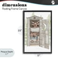 thumbnail image 4 of Stupell Industries Rustic Lodge Daily Moo Outhouse Reading Black Floating Frame Canvas Art, 17 x 25, by Cindy Jacobs, 4 of 8