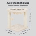 thumbnail image 6 of TRIXIE Baza Jute 19.7" Cat Scratching Posts with Hammock & Hanging Cat Toy, Cream, 6 of 7