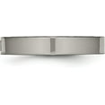 thumbnail image 4 of Chisel Titanium Polished with CZ 4.2mm Flat Comfort Fit Band - Ring Size 7.5, 4 of 8