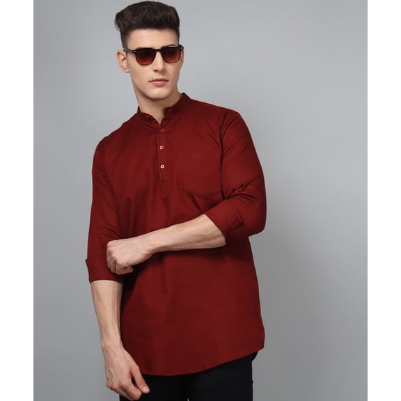TryBuy Premium Maroon Ethnic Kurta for Men