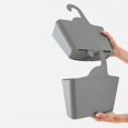 thumbnail image 3 of Gray Plastic Hanging Shower Basket, 2 Home Storage Baskets with Hook, No Drilling and No Tool Installation, 3 of 5