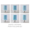 thumbnail image 1 of Lacupella 12 inch Tall Cake Acrylic Buttercream Patterned Contour Comb Set of 3 for 6 Patterns SET B…, 1 of 8