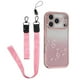 thumbnail image 1 of KADEM For iPhone 17 Pro Max Case Flower Pattern TPU Gradient Phone Cover with Lanyards -, 1 of 5