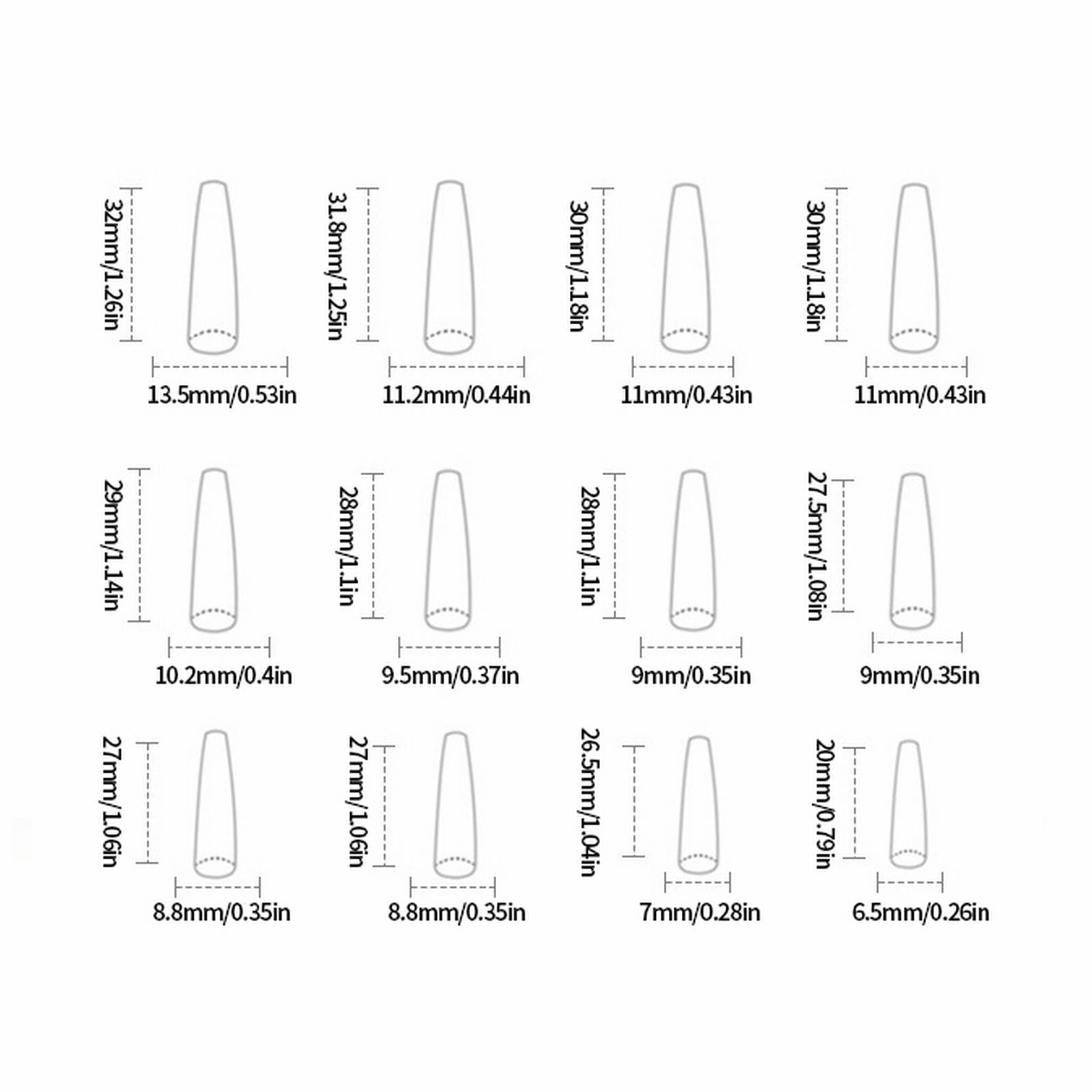on Toe Nails Coffin Long Ballerina Coffin Nails Stick on Acrylic Nails for Kids Nail Form Stickers Coffin Little Girls Nails Clear Finger Nail Tips Long Acrylic for Nails on Nails