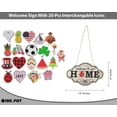 thumbnail image 3 of Inkdotpot Welcome Sign Front Door Decorations Hanging 20 Interchangeable Rustic Wood Seasonal Holiday Ornaments Housewarming Gift, Farmhouse Porch Decor- Wall Hanging 14" Inches, 3 of 6