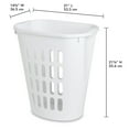 thumbnail image 3 of Sterilite Open Plastic Laundry Hamper, White, Set of 6, 3 of 8