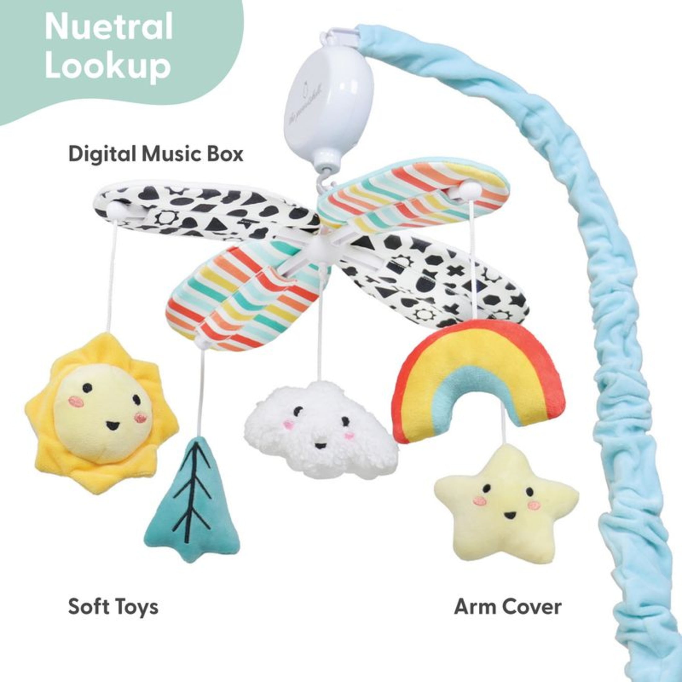 The Peanutshell Blue Look Up Mobile, 12 Lullabies