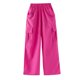 thumbnail image 5 of Odeerbi 5-16 Años Niñas Cargo Pantalones Deportes Pantalones Pierna Ancha Primavera Color Sólido Suelto Pantalones de Trabajo Con Múltiples Bolsillos, 5 of 5