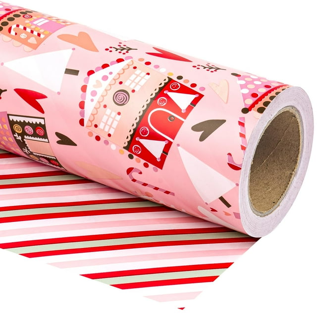 Papel de Regalo REUTILIZABLE WRAPAHOLIC 43 cm x 10 m Navidad