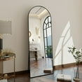 thumbnail image 4 of GLSLAND Full Length Mirror Arch Standing Floor Mirror, 64"x21" Arched Wall Mirror, Black, 4 of 8
