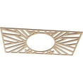 thumbnail image 2 of 34"W x 17"H x 12 5/8"ID x 3/8"T Hoover Wood Fretwork Pierced Ceiling Medallion, Alder, 2 of 3