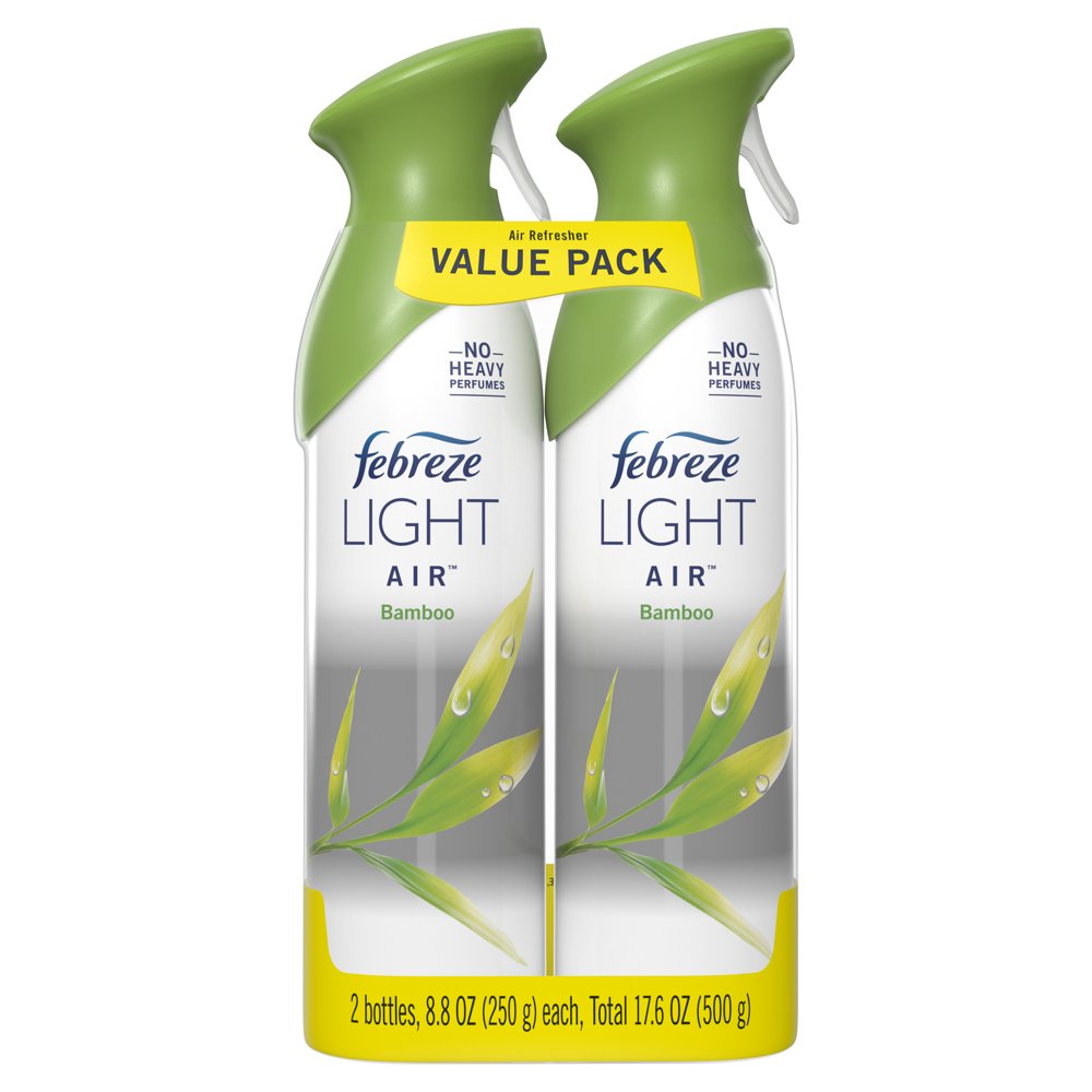 Febreze Light OdorEliminating Air Freshener Spray, Bamboo, 2 ct