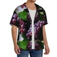 thumbnail image 4 of Disketp Men's Hawaiian Grape Print Shirts Button Down Holiday Beach Shirts-3X-Large, 4 of 7