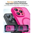 thumbnail image 7 of CANSHN Magnetic Compatible with iPhone 14 Pro Case, Upgraded [Full Camera Protection] [Compatible with Magsafe] [Translucent Matte] Shockproof Protective Phone Case Cover 6.1 Inch - Hot Pink, 7 of 7