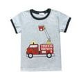 thumbnail image 2 of FEDPOP Toddler Boys Pajamas Summer Short Sets Fire Truck 100% Cotton Size 7T, 2 of 8