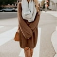 thumbnail image 2 of Women Winter Sweater Knit Turtleneck Warm Long Sleeve Pocket Mini Sweater Dress, 2 of 7