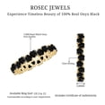 thumbnail image 6 of Rosec Jewels Natural Black Onyx Heart Eternity Ring for Women (AAA Quality) Hypoallergenic Ring - Ready to Gift for Valentines, 14K Yellow Gold, US 5.00, 6 of 7