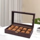 thumbnail image 1 of Caja de almacenamiento para reloj Yinane joyero con cerradura Vitrina de cristal, 1 of 8
