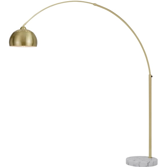 AF Lighting Orb Floor Lamp with Metal Globe in Brushed Gold
