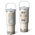 thumbnail image 2 of 1pc Cat mom 30oz Tumbler with Straw & Handle - Insulated Stainless Steel Cup | Holiday Gift for Man Women (Christmas, Valentine's, Birthday), 2 of 7