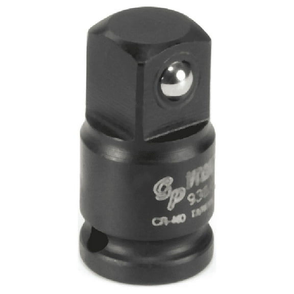 Grey Pneumatic 1/4" Female x 3/8" Male Adapter w/ Friction Ball