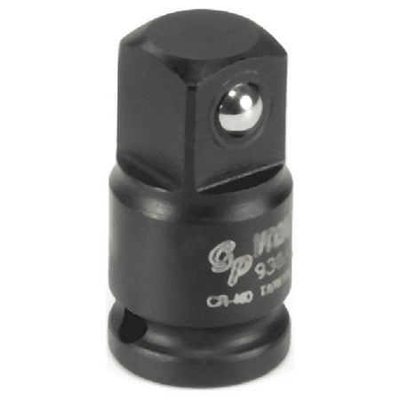Grey Pneumatic 1/4" Female x 3/8" Male Adapter w/ Friction Ball