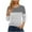 Dark Gray 3/4 Sleeve Tshirts, variant on Htigea Women's Dressy Tshirts 3/4 Sleeve Crew Neck T Shirt Trendy Striped Print Tees Casual Loose Pullover Tops Tunic Blouse Navy,L