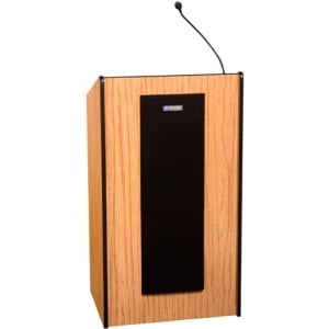 PRESIDENTIAL PLUS SOUND LECTERN MEDIUM OAK 50W AMP 2 SPEAKERS MIC